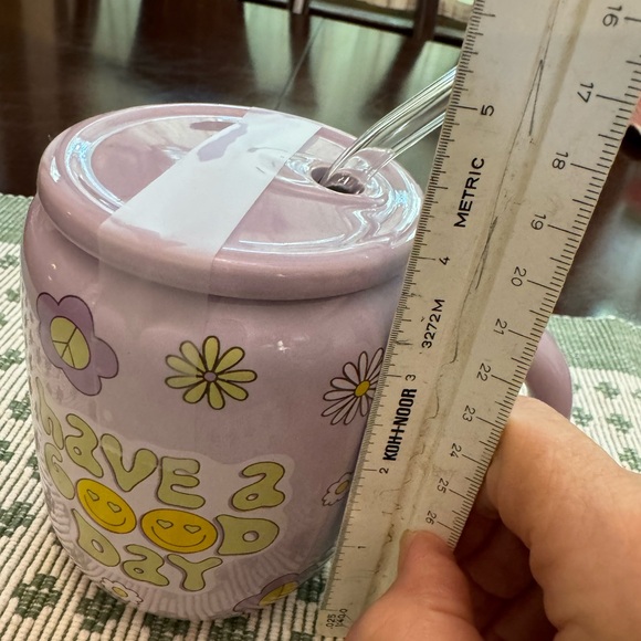Have a G😍😍D Day ceramic mug with glass straw - Picture 3 of 4